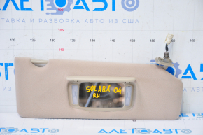 Right visor Toyota Solara 2.4 04-08 beige, without hook