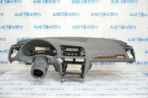 Torpedo front panel with AIRBAG Audi Q5 8R 09-17 gray, wood insert