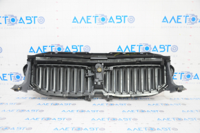 Radiator grill assembly BMW 5 G30 18- 530e hybrid, with radiator deflector blinds, chrome, sand