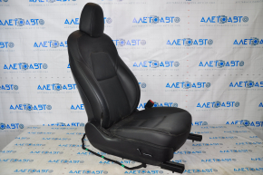 Passenger seat Tesla Model 3 18- leather black, with airbag, electric, heated, without lateral support control, with tensioner, scratch, rust