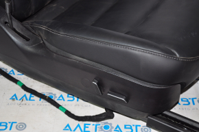 Passenger seat Tesla Model 3 18- leather black, with airbag, electric, heated, without lateral support control, with tensioner, scratch, rust