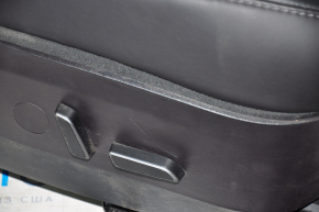 Passenger seat Tesla Model 3 18- leather black, with airbag, electric, heated, without lateral support control, with tensioner, scratch, rust