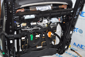 Passenger seat Tesla Model 3 18- leather black, with airbag, electric, heated, without lateral support control, with tensioner, scratch, rust