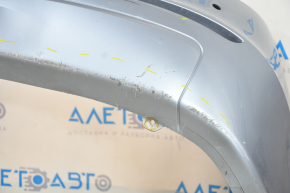 Bare rear bumper BMW 3 F30 12-15 for parking sensors, blue, pressed, scratches, broken mount