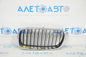 Radiator grill left BMW 3 F30 4d 12-18 sand on chrome