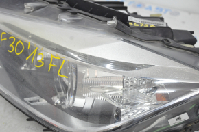Front left headlight complete BMW 3 F30 12-15 xenon, sand, cobweb, broken fastener