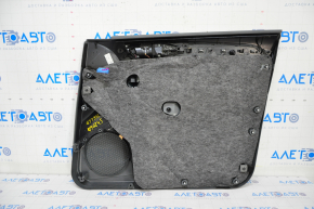 Door trim card front left Audi Q5 8R 09-17 dark gray, with wood insert, with window lift and mirror control scratches