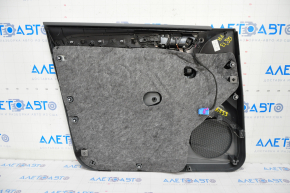 Door trim card front right Audi Q5 8R 09-17 dark gray, with wood insert, with window lift control, scratches