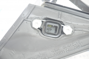 Left side mirror BMW 5 G30 17-23 5 pins, BSM, heated, turn signal, auto-dimming, silver, worn