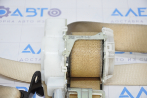Driver's seat belt Toyota Highlander 14-19 beige, dry-cleanable