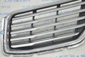 Radiator grill left Lincoln MKC 15-18 pre-restyling, with frame, sand on chrome