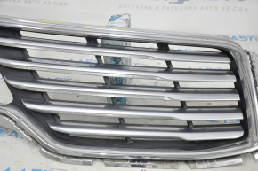 Radiator grill right Lincoln MKC 15-18 pre-restyling, with frame, sand on chrome