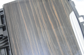 Box pocket central console BMW 5 G30 17-23 wood, with cigarette lighter and USB HUB, scratches