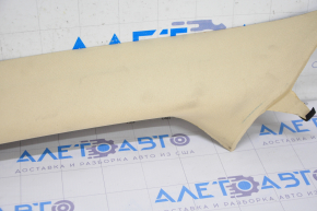 Front pillar trim upper left Toyota Highlander 14-19 beige, for dry cleaning