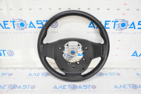 Naked steering wheel Toyota Highlander 14-19 leather, heated, black, scratches, worn