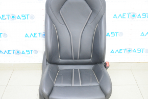 Passenger seat BMW 5 G30 17-23 with airbag, leather black, white stitching