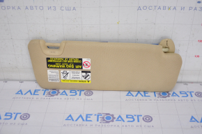 Left visor Toyota Highlander 14-19 beige, without hook