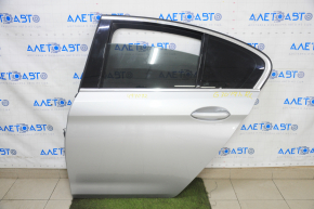 Door assembly rear left BMW 5 G30 17-23 silver A83, keyless, sand on chrome