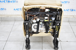 Driver's seat Toyota Highlander 14-19 with airbag, beige leather, electric, with ventilation, worn