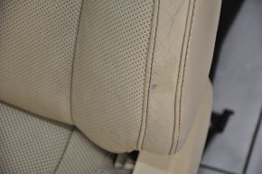 Driver's seat Toyota Highlander 14-19 with airbag, beige leather, electric, with ventilation, worn