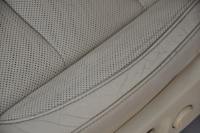 Driver's seat Toyota Highlander 14-19 with airbag, beige leather, electric, with ventilation, worn