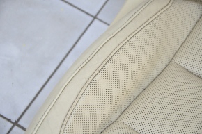 Passenger seat Toyota Highlander 14-16 with airbag, leather beige, electric, with ventilation, worn