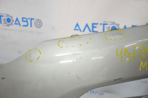 Front bumper bare Lincoln MKC 15-18 prerest, beige, broken crepe, scratches, pressed