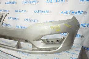 Front bumper bare Lincoln MKC 15-18 prerest, beige, broken crepe, scratches, pressed