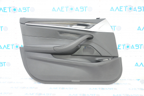 Door trim card front left BMW 5 G30 17-23 leather black, scratch