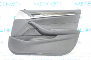 Door trim card front right BMW 5 G30 17-23 leather black, scratches