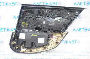 Door trim card rear left BMW 5 G30 17-23 leather black, dented, scratches