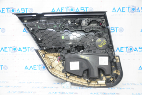 Door trim card rear right BMW 5 G30 17-23 leather black, pokes on leather