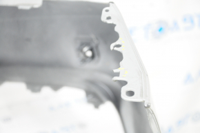 Bare front bumper BMW 5 G30 17-20 for parking sensors, silver, dented, broken mount, cracks