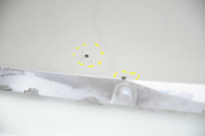Bare front bumper BMW 5 G30 17-20 for parking sensors, silver, dented, broken mount, cracks