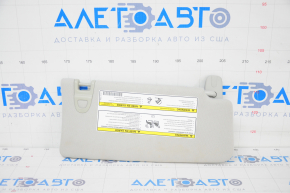 Left visor Jeep Compass 17-21 gray, dry-cleanable, without hook, with backlight, for cleaning