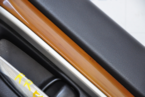 Door trim card rear right Lexus ES300h ES350 13-18 black with black insert leather, armrest leather, molding under wood gloss, scratches