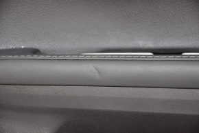 Door trim card front right Lexus ES300h ES350 13-18 black with black insert leather, armrest leather, molding under wood gloss, dents, scratch