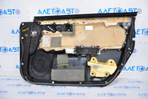 Door trim card front left Lexus ES300h ES350 13-18 black with black insert leather, armrest leather, molding under wood gloss, under seat memory, leather defect