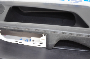 Door trim card front left Lexus ES300h ES350 13-18 black with black insert leather, armrest leather, molding under wood gloss, under seat memory, leather defect