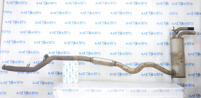 Exhaust line middle part with rear barrel BMW F30 12-16 awd N20 for 2 pipes with valve