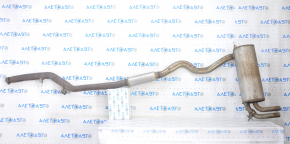 Exhaust line middle part with rear barrel BMW F30 12-16 awd N20 for 2 pipes with valve