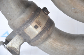 Exhaust line middle part with rear barrel BMW F30 12-16 awd N20 for 2 pipes with valve