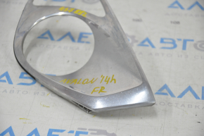 Fog light frame right Toyota Avalon 13-15 chrome, sand