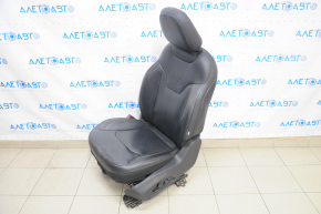 Driver's seat Jeep Compass 17- with airbag, electric, leather black, scratches, broken pad mount