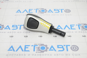 Gear knob Jeep Compass 17 - leather, gray overlay, worn