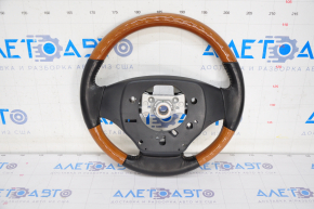 Naked steering wheel Lexus ES300h ES350 13-15 prerest, black leather, light wood, cracked leather