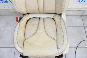 Driver's seat Lincoln MKC 15- with airbag, electric, beige leather, for dry cleaning, worn, backrest drive and cushion lift do not work