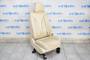 Passenger seat Lincoln MKC 15- with airbag, electric, beige leather, for dry cleaning, worn, torn, backrest drive, tilt and lift of the cushion does not work