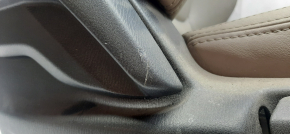 Passenger seat Mazda 6 16-17 with airbag, manual, beige leather, scratches on plastic