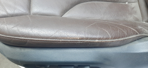Driver's seat Audi Q5 8R 09-17 with airbag, electric, brown leather, scuffs on leather